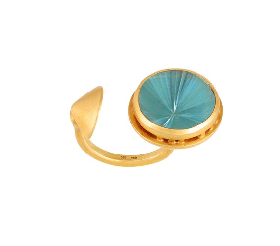 Bague 48 Bague ouverte or jaune topaze 58 Facettes 248326