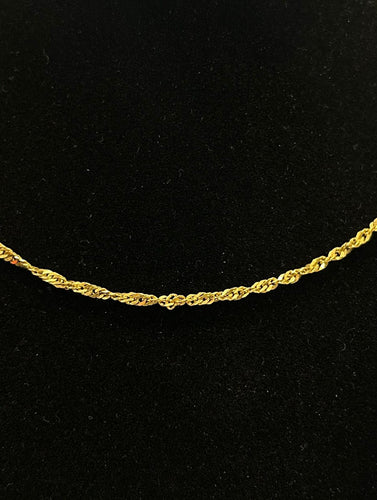 Collier Chaine maille singapour or jaune 58 Facettes LP728