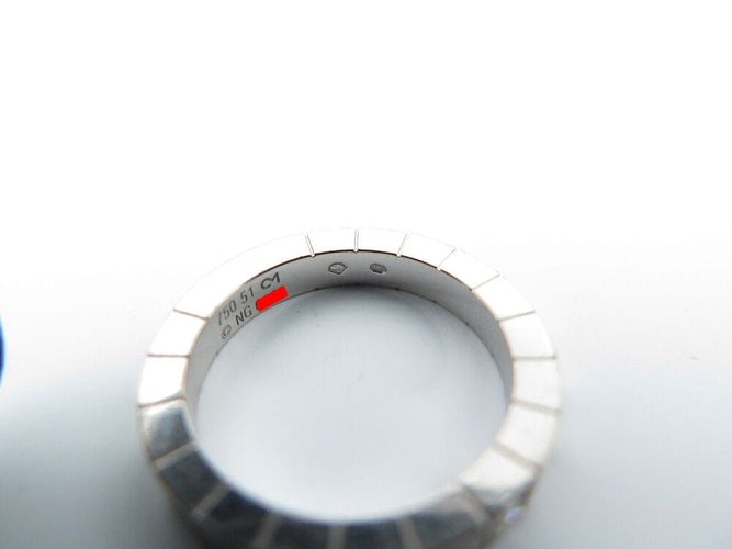 Bague 51 bague CARTIER lanieres b4058751 taille 51 or blanc 18k diamant 0.05ct 58 Facettes 249804