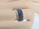 Bague 54 Bague en or blanc avec saphirs et diamants 58 Facettes 2355