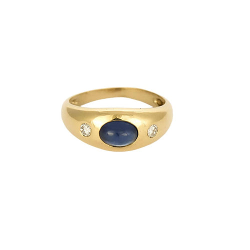 Bague 51,5 Bague jonc en or jaune, saphir et diamants 58 Facettes ENG10872X2