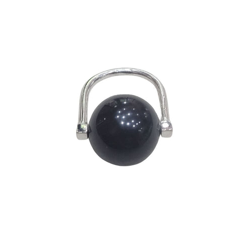 Bague Bague or blanc et onyx 58 Facettes T167