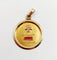 Pendentif AUGIS - Pendentif médaille d'amour  23mm or jaune et rubis  "+ QU'HIER - QUE DEMAIN" 58 Facettes A06325