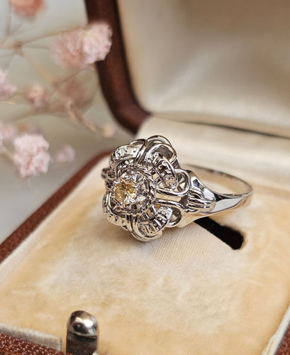 Bague 54 Bague Diamant Or blanc 58 Facettes 555