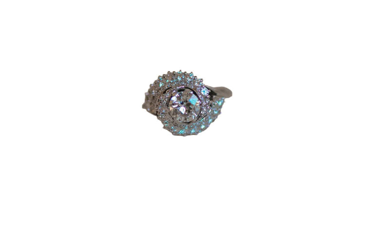 Bague 51 Art Déco diamond ring 58 Facettes