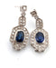 Boucles d'oreilles Boucles d'oreilles en or blanc avec saphirs et diamants 58 Facettes