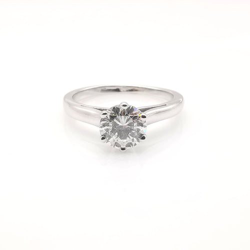 Bague 52 Bague solitaire Or blanc Diamant 58 Facettes