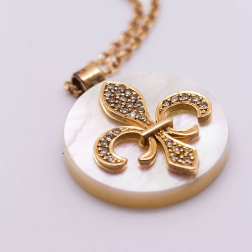 Collier Collier Or Rose Nacre et Diamants 58 Facettes D360910FV