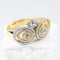 Bague Bague en or jaune avec des accents en or blanc et des diamants naturels 58 Facettes