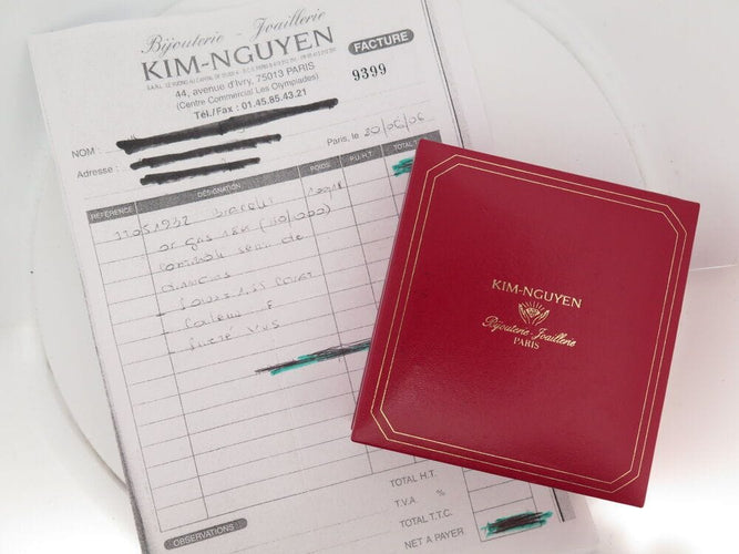 Bracelet bracelet jonc coeur serti 30 diamants 1.55ct t15 or blanc 18k 10gr 58 Facettes 267662