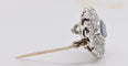 Broche Sapphire Diamonds White Gold 18 Carats Brooche 58 Facettes