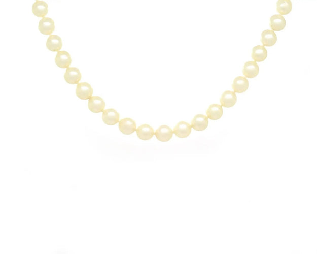 Collier Collier de perles japonaises avec fermoir en or blanc 58 Facettes 13534