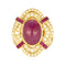 Bague 63 Importante bague or jaune et imposant rubis cabochon 58 Facettes ALGU31