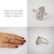 Bague 56 Bague Or Gris Vague de Diamants 58 Facettes LOT 3685
