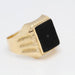 Bague 61 Sceau en or jaune avec onyx 58 Facettes E362875