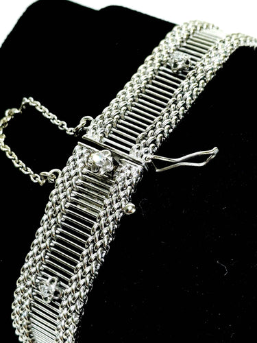 Bracelet BRACELET EN OR BLANC ET DIAMANTS 58 Facettes
