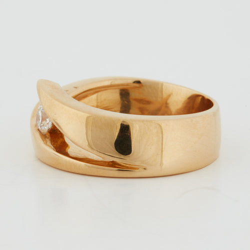 Bague 51 GAREL - Bague solitaire diamant or jaune 58 Facettes REF 11012/19