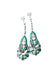 Boucles d'oreilles Boucles d'oreilles style Art Déco platine diamants et émeraudes 58 Facettes