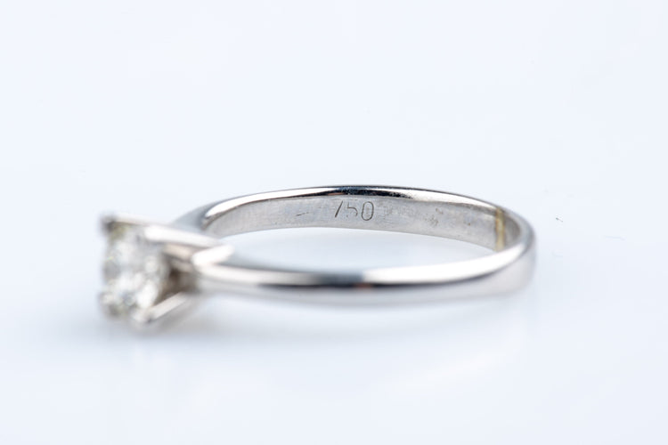 Bague 51 Bague solitaire en or blanc avec diamant 0,50 ct 58 Facettes BG41900043-107