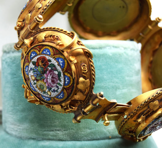 Bracelet Ensemble de micromosaïques en 3 pièces 1850 58 Facettes