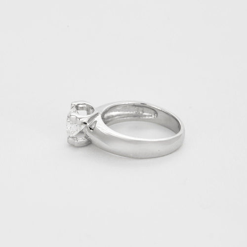 Bague 44 Solitaire or blanc et diamant 58 Facettes 240425