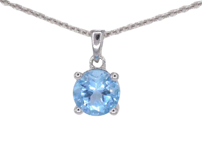 Pendentif Pendentif en or blanc avec topaze 58 Facettes 2202