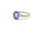 Bague 53 Bague contemporaine en platine sertie d'une tanzanite et de diamants 58 Facettes 22184