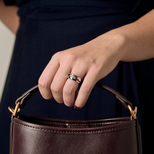 Bague 48 Joïa - Bague en or gris et diamants 58 Facettes GU206