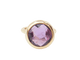 Bague 51 Bague ronde en or rose et améthyste façettée 58 Facettes 32042