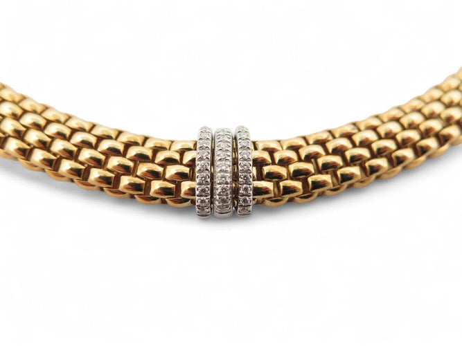 Collier collier FOPE panorama 43068167 diamants or jaune 18k 69.5gr 58 Facettes 270342