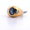 Bague 52 Bague vintage avec saphir 2,80 ct et diamants en or jaune 18 kt 58 Facettes
