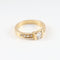 Bague 55 Bague solitaire en or jaune 18 carats avec diamant central et diamants latéraux 58 Facettes 131645