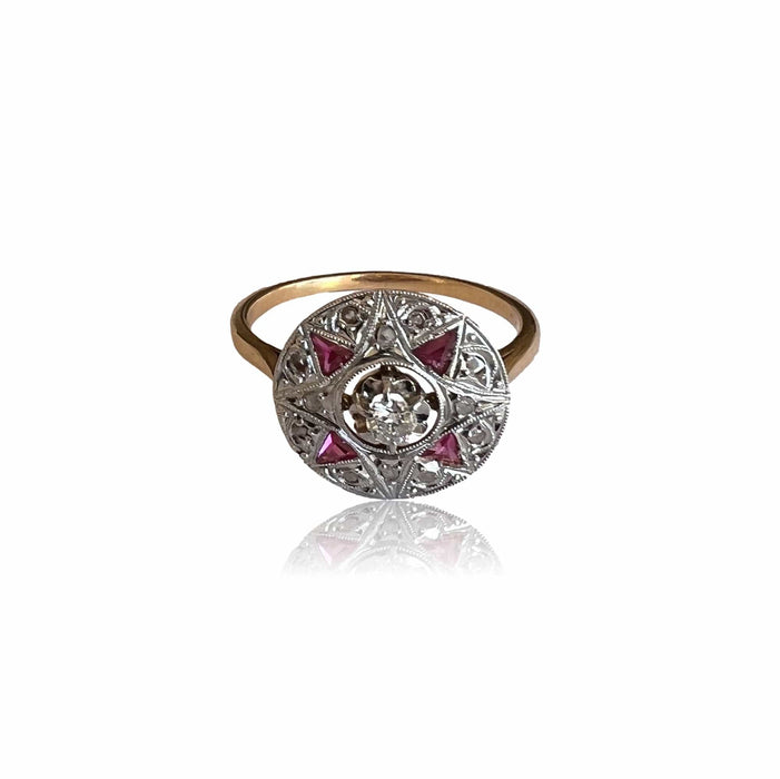 Bague Bague Or  Diamants et Rubis 58 Facettes BAF042