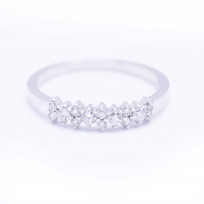 Bague 54 Bague en or blanc avec diamants 58 Facettes D359174SI