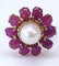 Bague 52 Bague or rose perle et rubis 58 Facettes Bag.perl.Ru.DV42