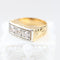 Vintage ring in yellow gold, platinum, old-cut diamonds 
