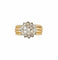 Bague 54 Bague vintage diamants fleurs or bicolore 18 carats 58 Facettes