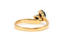 Bague 53 Bague contemporaine sertie de saphirs en or jaune 18 carats 58 Facettes 22894