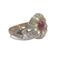 Bague Bague en or et platine avec diamants et cabochon rubis 58 Facettes Q197B