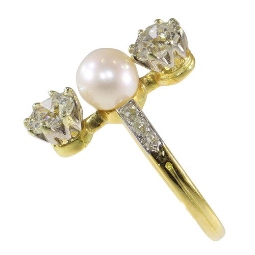 Bague 54 L'élégance de 1915 : la bague de fiançailles intemporelle 58 Facettes 18256-0130