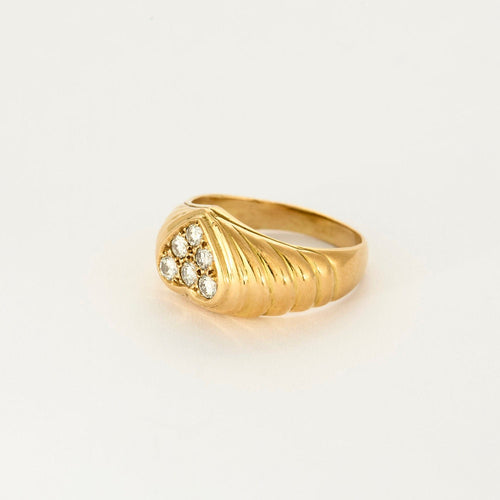 Bague 59.5 Bague coeur or jaune et diamants 58 Facettes SOR10522