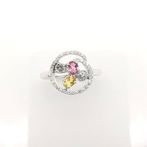 Bague Bague pierres précieuses & diamants 58 Facettes