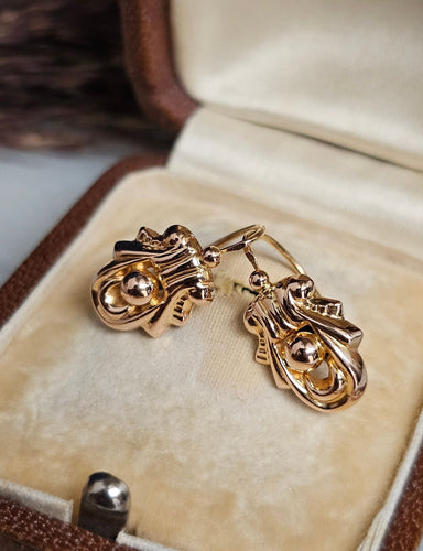 Boucles d'oreilles Boucles d'oreilles Art Déco or rose 58 Facettes 667