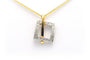 Pendentif Pendentif contemporain or jaune et or blanc, serti de diamants 58 Facettes B385