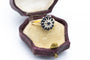Bague 50 Yellow gold ring with diamonds and sapphires 58 Facettes 10323