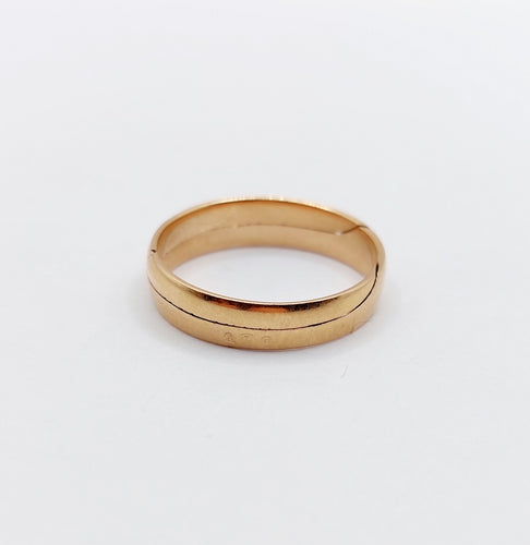 Bague 53 Alliance victorienne jumelée en or rose 18k (circa 1880) 58 Facettes A06538