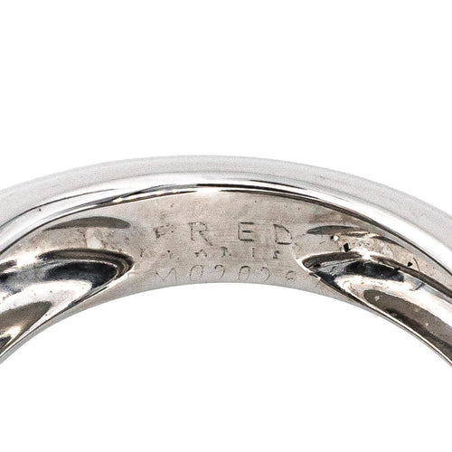 52 Fred Bague Jonc  Or blanc 58 Facettes 4445906CN