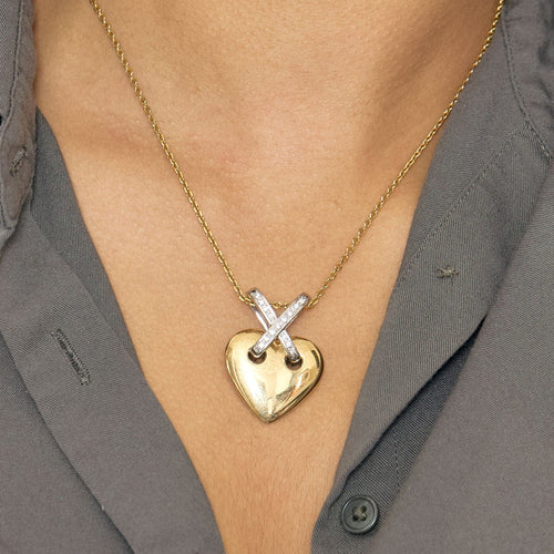 Pendentif Pendant en Or jaune & blanc 18k 58 Facettes SMA0174