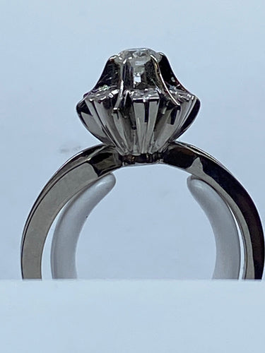 Bague 59 Bague Margueritte en Or blanc & Diamants 58 Facettes