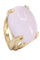 Bague 54 Bague or jaune quartz rose 58 Facettes 1000